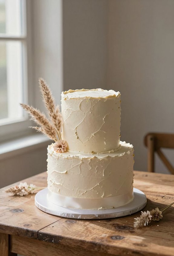 rustic textured buttercream elegance