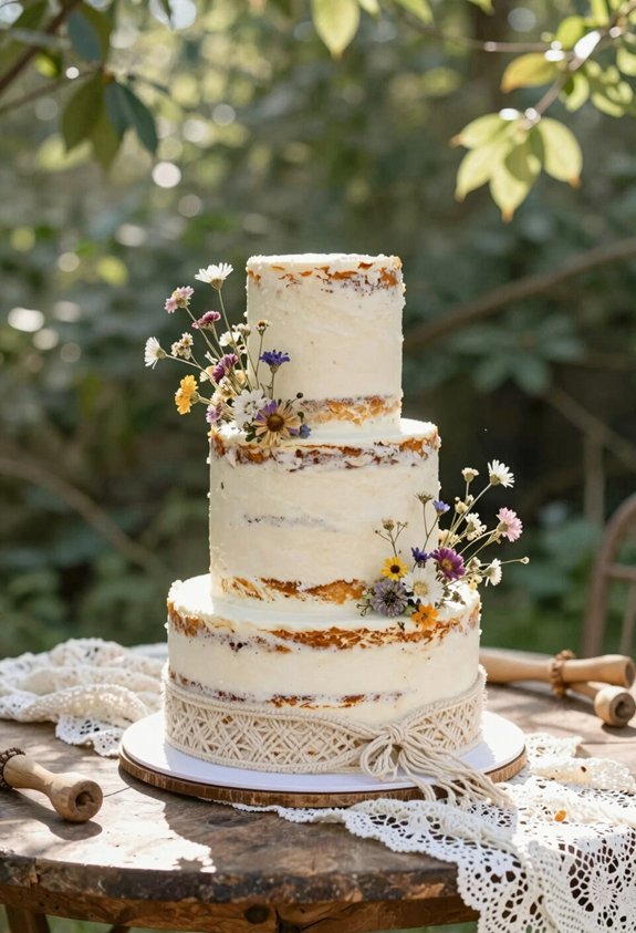 rustic wildflower cake elegance