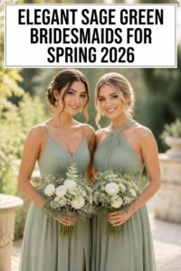 sage green bridesmaid attire