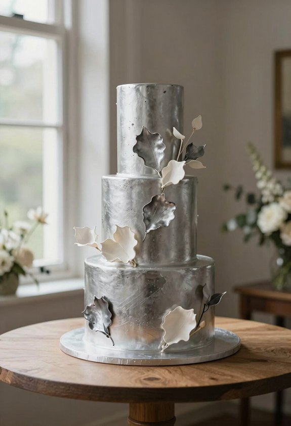 silver abstract sugar petals