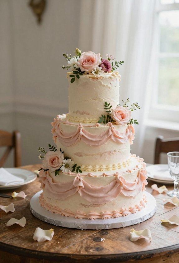 soft pink ruffled elegance