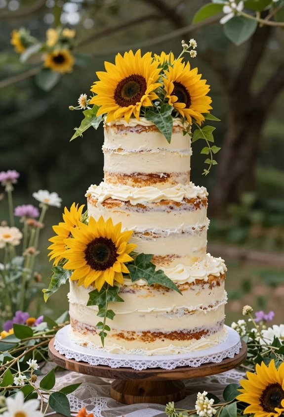 sunflowers ivy natural elegance