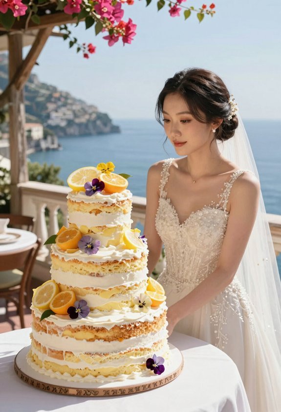sunlit amalfi wedding cakes