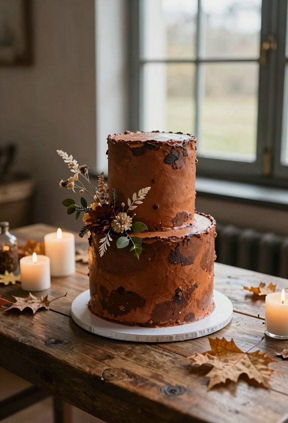 terracotta fondant dried florals