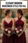 trending maroon bridesmaid dresses