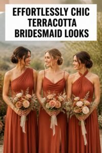 trendy terracotta bridesmaid dresses