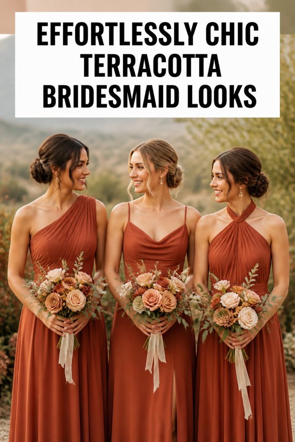 trendy terracotta bridesmaid dresses