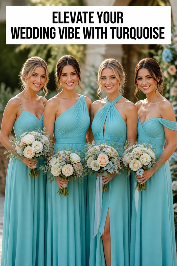 turquoise bridesmaid dress trends