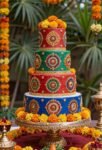 vibrant ornate wedding cakes