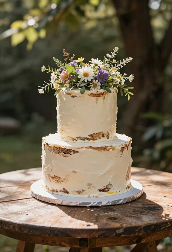 weathered fondant with floral crown