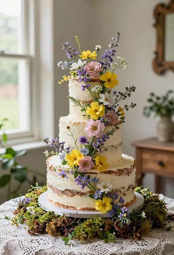 wildflower cascading moss base