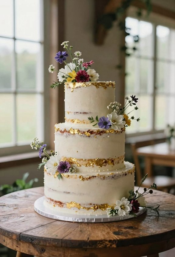wildflowers gold leaf semi naked